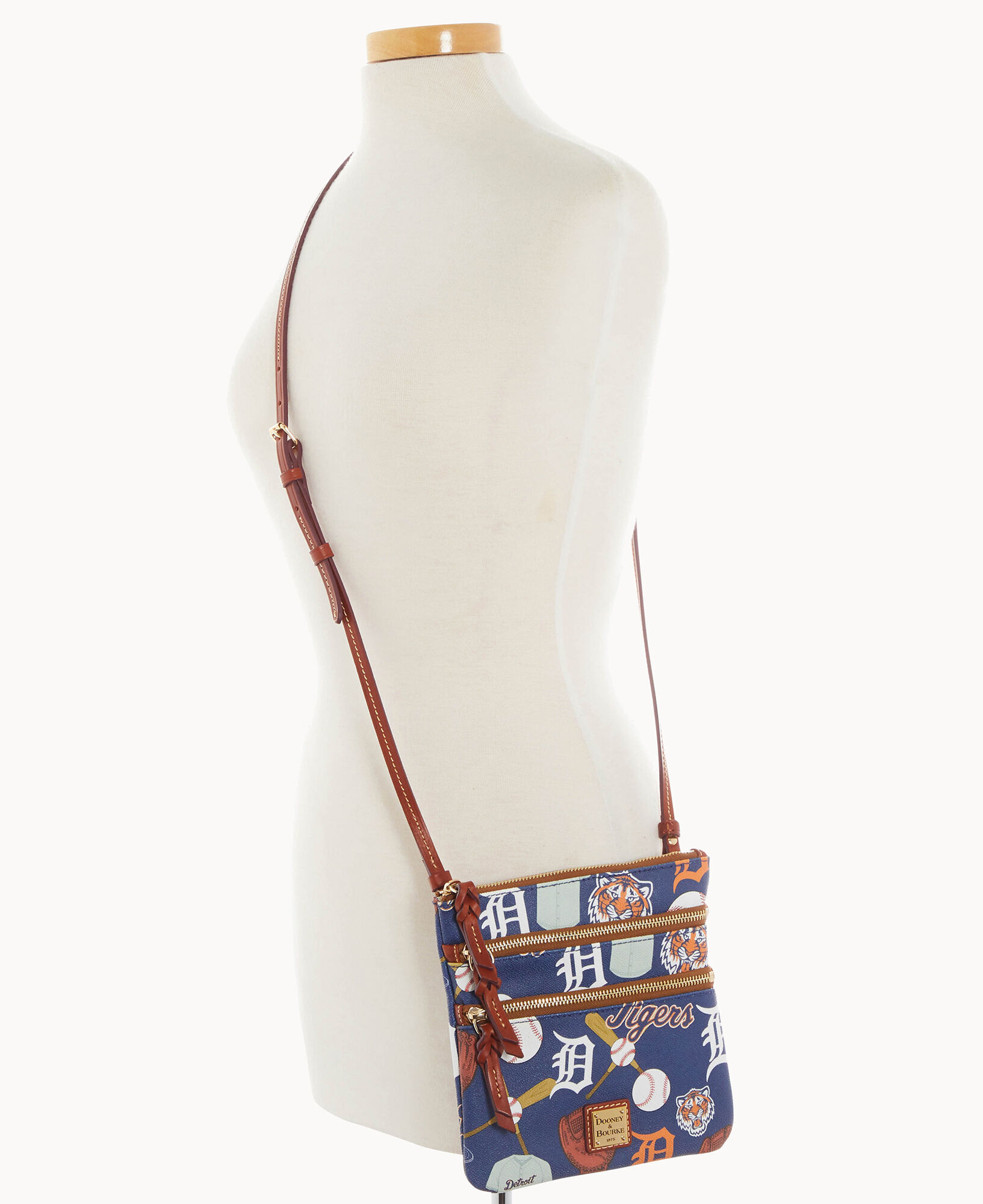 MLB Tigers North South Triple Zip Crossbody
