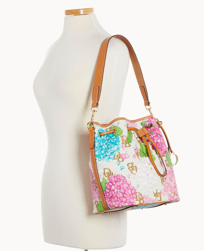 Hydrangea Monogram Drawstring