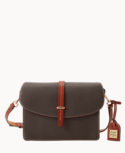Pebble Grain Flap Crossbody