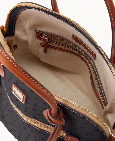 Ostrich Large Domed Satchel