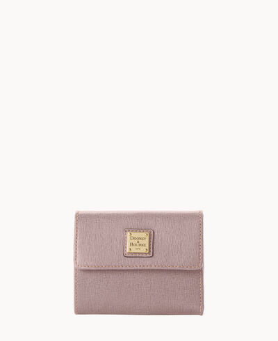 Saffiano Small Flap Credit Card Wallet