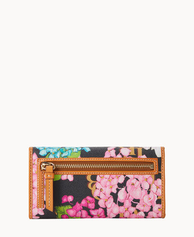 Hydrangea Monogram Continental Clutch