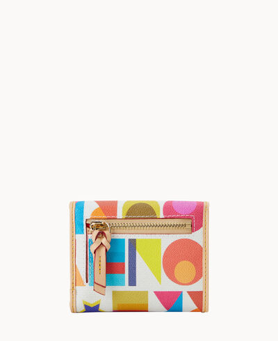 Art Deco Small Flap Credit Card Wallet