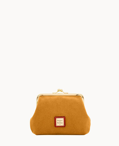 Suede Large Frame Purse