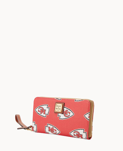 NFL Chiefs Large Zip Around Wristlet