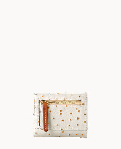 Ostrich Small Flap Wallet