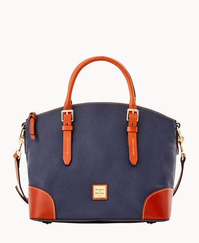 Pebble Grain Domed Satchel