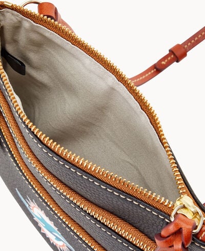 NFL Dolphins Triple Zip Crossbody