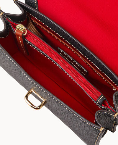 Pebble Grain Small Flap Crossbody