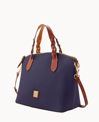 Pebble Grain Celeste Satchel