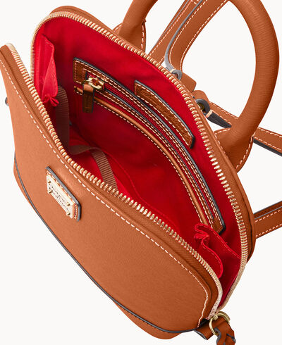 Saffiano Small Zip Pod Backpack
