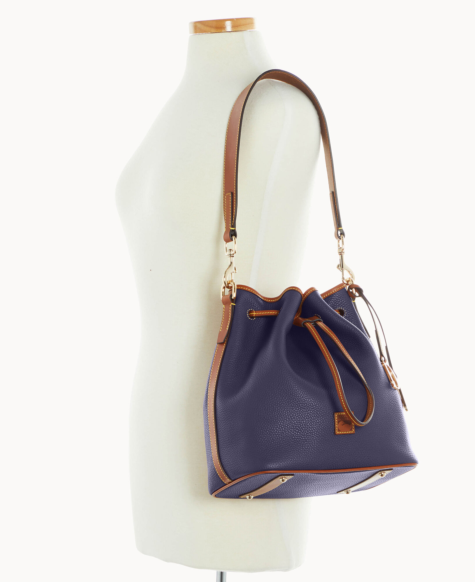 Dooney and bourke leather drawstring bag shop