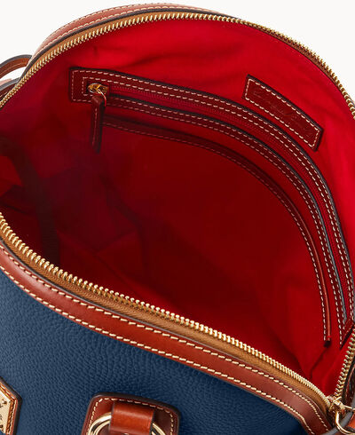 Pebble Grain Domed Satchel