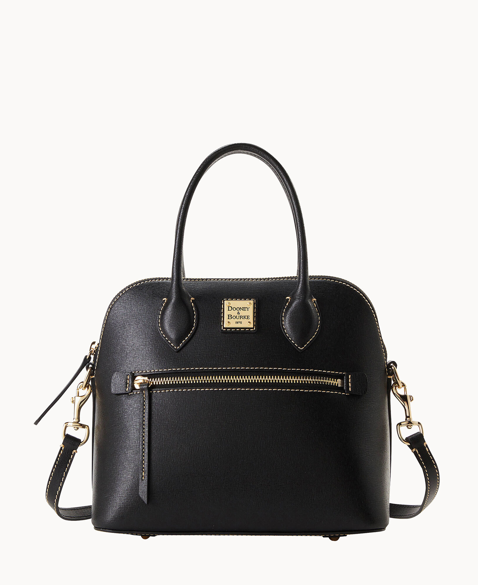Dooney and bourke black satchel sale