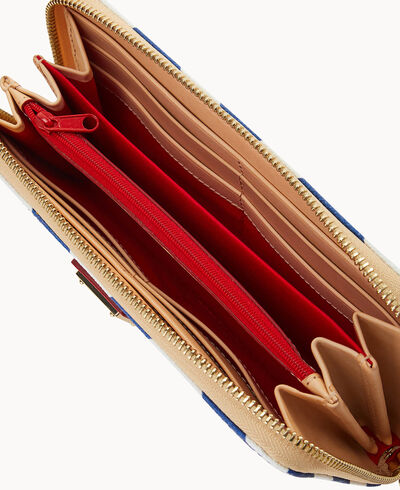 Chevron Large Zip Around Wallet