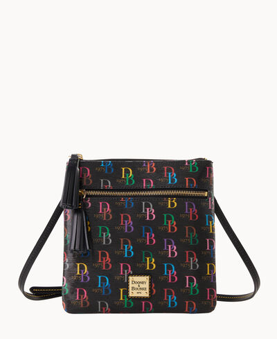 DB75 Multi Double Zip Tassel Crossbody