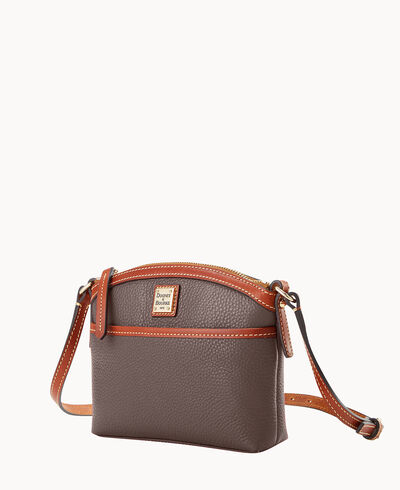 Pebble Grain Domed Crossbody