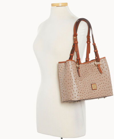 Ostrich Small Briana with Pouch