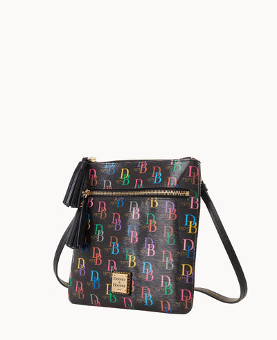 DB75 Multi Double Zip Tassel Crossbody