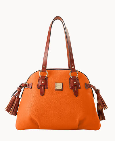 Pebble Grain Domed Satchel