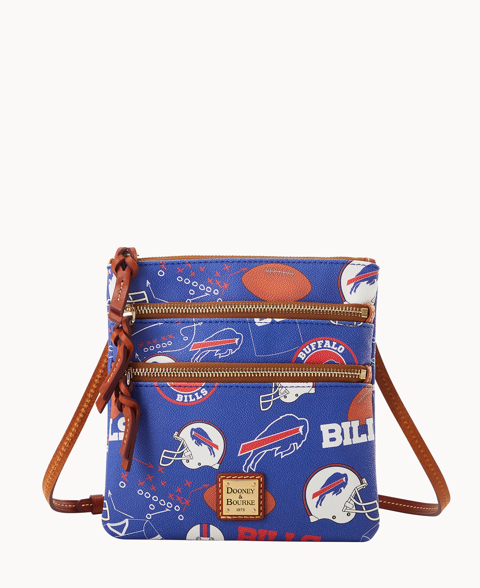 Dooney Bourke NFL Bills North South Triple Zip Crossbody
