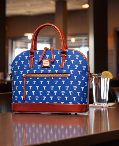 MLB Rangers Domed Zip Satchel