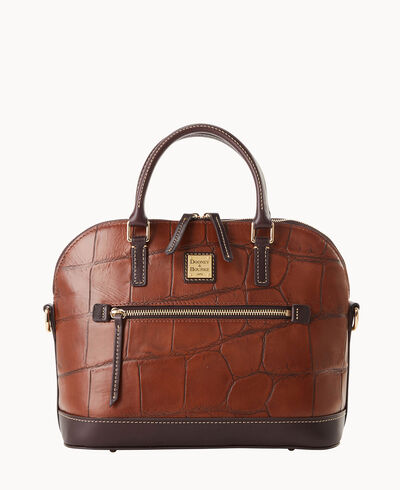 Denison Domed Zip Satchel