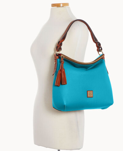 Pebble Grain Twist Strap Hobo