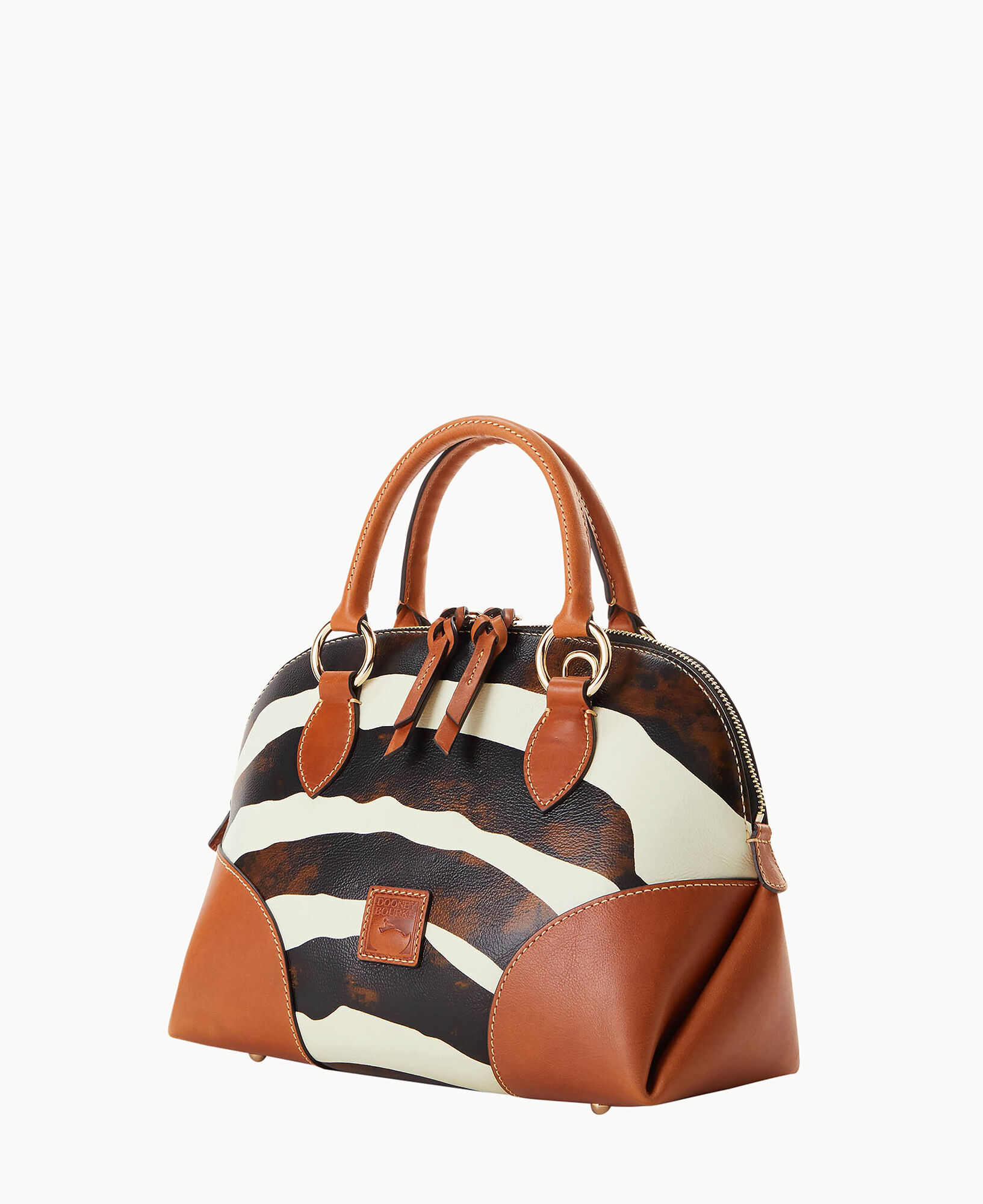 Dooney Bourke Zebra Printed Satchel Bag - Zebra