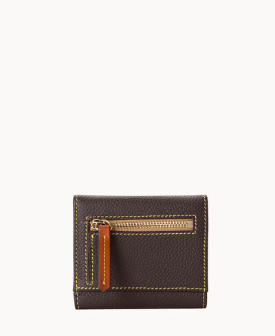 Pebble Grain Small Flap Credit Card Wallet