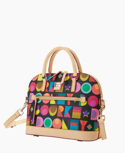 Art Deco Domed Zip Satchel