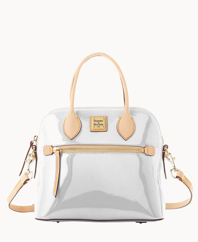 Patent Domed Satchel