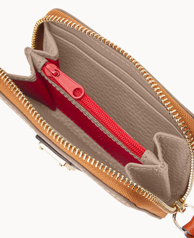 Pebble Grain Large Zip Around Credit Card Case