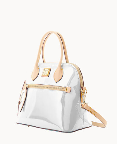 Patent Domed Satchel