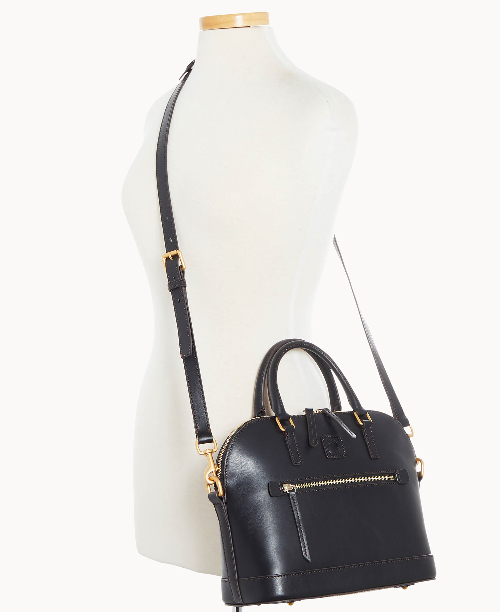 Selleria florentine leather domed satchel top