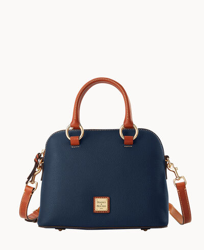 Pebble Grain Domed Satchel