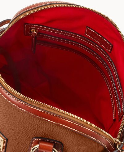 Pebble Grain Domed Satchel