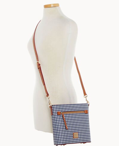 Gingham Zip Crossbody