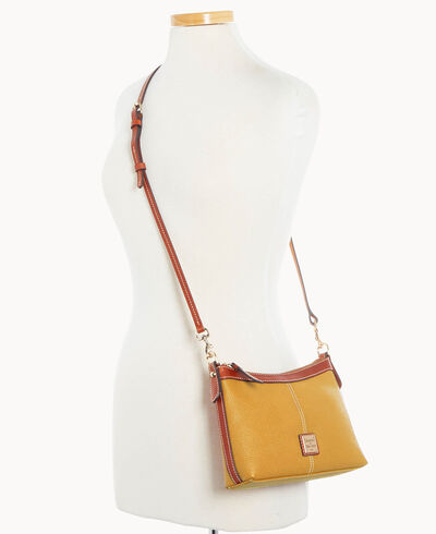 Pebble Grain Crossbody Pouch with Business Card Case