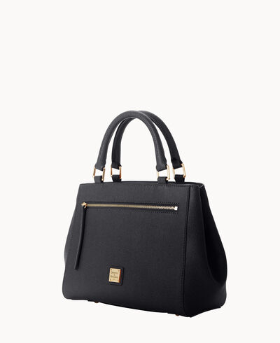 Saffiano Small Zip Satchel