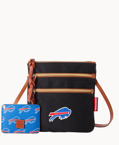 NFL Bills North South Triple Zip w ID holder