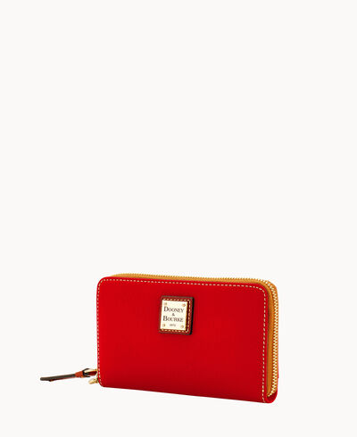 Pebble Grain Zip Around Phone Wristlet