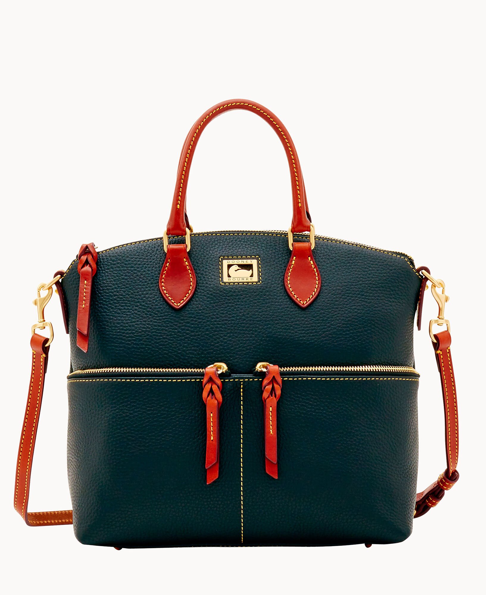 Dooney & bourke pebble hotsell grain double pocket satchel