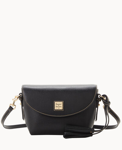 Saffiano Crossbody Saddle Bag