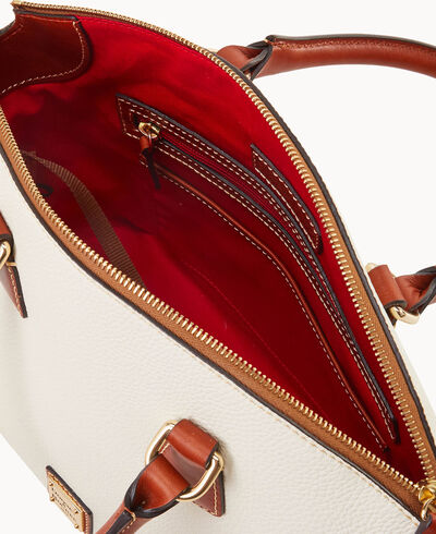 Pebble Grain Domed Satchel