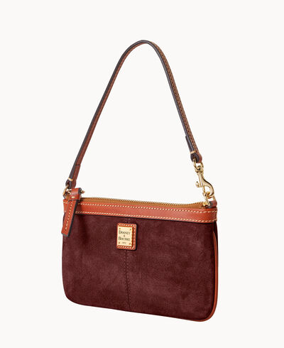 Suede Large Slim Wristlet