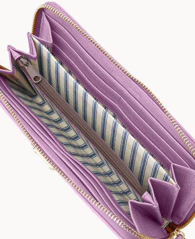 Saffiano Large Zip Around Wristlet