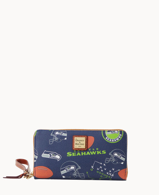 NFL Seahawks Large Zip Around Wristlet