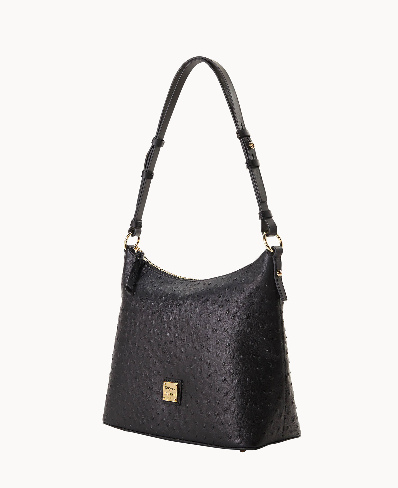 Dooney & bourke ostrich outlet embossed 75th anniversary hobo bag