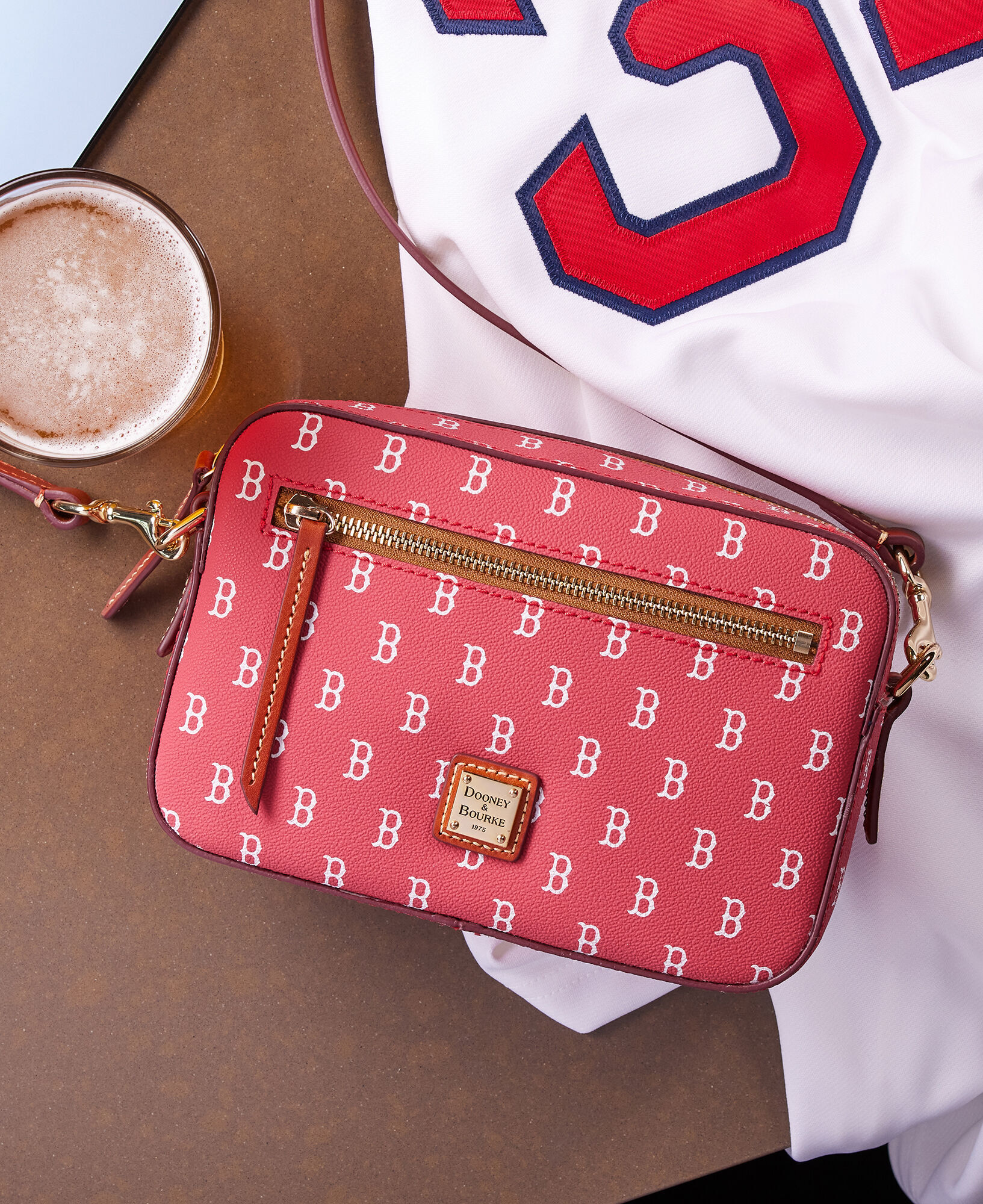 Dooney Bourke MLB Red Sox Camera Zip Crossbody